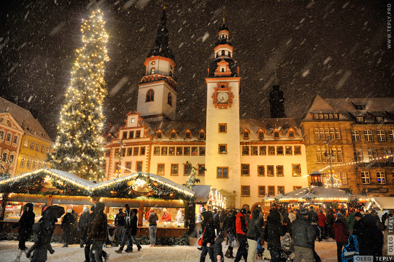 Chemnitz Nacht Weihnachtsmarkt